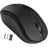ZEBRONICS Dash Pro 2.4GHz Wireless Mouse, Upto 1600 DPI, 3 Level DPI, High Precision, Power Saving Mode, Comfortable & Lightw