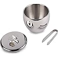 ARTTDINOX Designer Stainless Steel Ice Bucket with Tongs | Gunmetal Polish | Ice Cube Storage Box | Great bar Tools Accessories | Aladdin Series | by Jindal