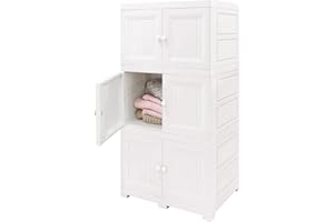 ABBAware Multi-Purpose Storage Unit, Cupboard, Cabinet with 3 Extra Large Compartments 68 x 48 x 134cm (430L), White