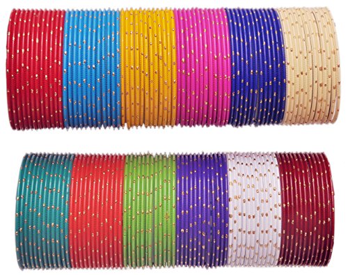 Nmii Multicolor Metal Bangle Set For Women