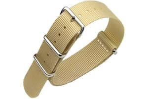 FOUUA Bracelet de Montre Nylon Bracelet Watch Straps Style NATO Choix De Couleur Longueur et Largeur 16mm 18mm 20mm 22mm 24mm balistiques de Remplacement pour Hommes Femmes
