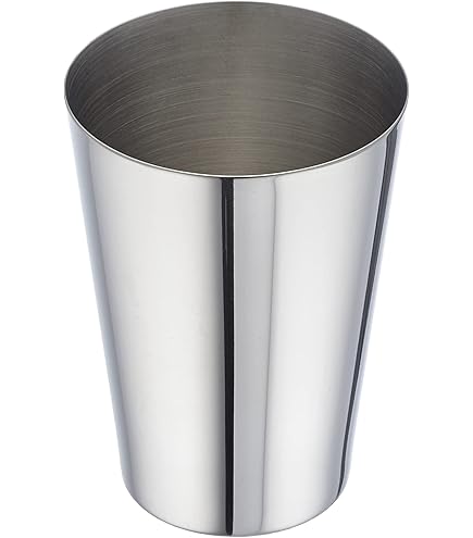 EDZARD Juego De 2 Tazas Mido (250 Ml), Plateado, Altura 10 Cm, Jarra Para Beber, Vaso Para Whisky, Cocktail, Agua, Zumo De Frutas