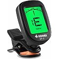 Donner Accordeur de Guitare Chromatique à Pince Tuner Portable pour Guitare, Basse, Violon, Ukulélé et Banjo, avec Ecran LCD 360° Rotation, Batterie Incluse (DT-2)