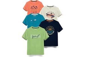 HELLCAT Boys Round Neck Printed Blended Cotton Tshirt -Combo Pack of 2 - Orange/Blue