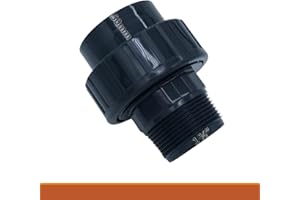 WeltenMarkt Verschraubung PVC-U, 50 mm x 1 1/2", Klebemuffe x Innengewinde, 10 bar, Grau, P1 – UV- und Chlorresistent, Hoch Abriebfest