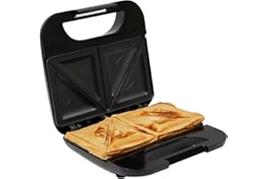 PIFCO 750W Non-Stick Sandwich Maker - Compact Electric Sandwich Toaster with Cool-Touch Handle, Skid-Resistant Feet, and Ready Light, Easy to Clean, Ideal for Home, Dorm Rooms, and Quick Snacks