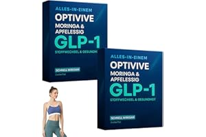 SUNCY OPTIVIVE GLP-1 Platzende Perlen, Alles-in-einem OPTIVIVE Moringa & Apfelessig – Professionelle GLP-1-Kapseln für alle Körpertypen (2 Pack)