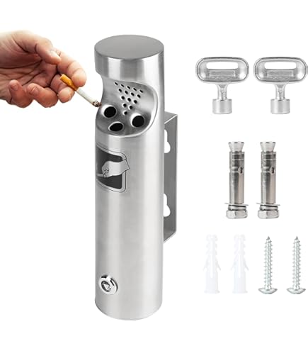 Spegni Sigarette Realizzato In Tubolare Inox. Da Tassellare - Cm 11,4 - Foto 7