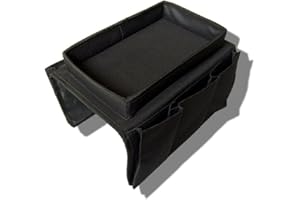 Dasking Organizer für die Sofa-Armlehne, Aufbewahrungstasche, für Fernbedienung/Teetasse, schwarz, one size