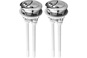 HUGWAIT 2 x wymienne gałki spłukiwania toalety, podwójne pokrętło spłukiwania wody 40 mm, zbiorniki toaletowe przycisk przycisku, uniwersalne zatrzaski do zbiornika na wodę w toalecie