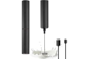 BANGDILS Espumador de leche recargable de mano, potente espumador de café de mano con máquina de espuma de leche USB para café con leche, capuchino, moca, macchiato, frappe