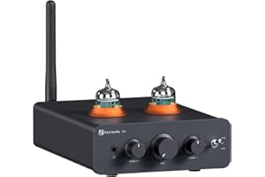‎FOSI AUDIO Fosi Audio P3 Lampowy Przedwzmacniacz Wzmacniacz Słuchawkowy Domowy Audio Mini Próżniowy Preamp Bluetooth aptX LL HD Regulacja Tonów Niskich i Wysokich dla Aktywnych Głośników HiFi Stereo