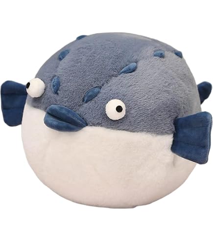 ISAKEN Kugelfisch Plüschtier – 26 Cm, Kuschelweich, Niedliches Stofftier Für Kinder & Deko