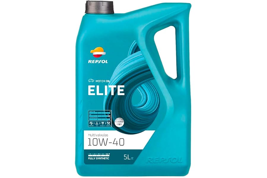 REPSOL aceite lubricante con base sintética para coche ELITE MULTIVÁLVULAS 10W-40 5L