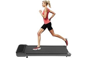 QUIOTUIR Cinta de Correr 500W Cinta de Andar con Control Remoto y Led Velocidad Ajustable 1-6km/h Cintas de Correr Máx.Capacidad Carga 100kg para Correr Diariamente y Caminar Paso Rápido Casa, Gimnasio