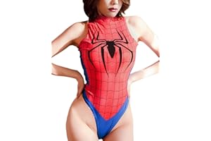 OLUDKEPH Women's Sexy Lingerie Superhero Anime Cosplay One Piece Swimsuit High Waist Leotard Bodysuit