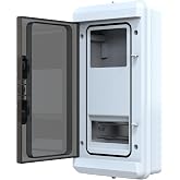 Counter Box 6 Fused + Single Phase Counter Surface Mounted Counter Box IP65 18 x 36.5 x 9.6 cm POLY 116