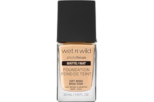 Wet n Wild - Photo Focus Foundation - Fondotinta Morbido - Copertura Intensa, Per una Pelle Impeccabile - Riduce Linee Sottili, Macchie e Rughe - Soft Beige
