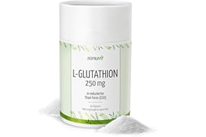 Sanuvit® L-Glutathion - 90 Kapseln | 300 mg L-Glutathion pro Kapsel | Hohe Bioverfügbarkeit und Verträglichkeit | Vegan | Hergestellt in Österreich