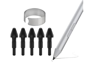 SUEEWE Oryginalne wymienne końcówki 5 szt. do laptopa Lenovo Precision Pen 2 i Active Pen 3, precyzyjne sterowanie, przyjazne dla ekranu, czarne