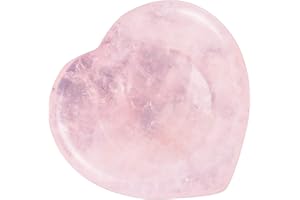‎NUPUYAI Nupuyai Rosenquarz Daumenstein Handschmeichler Herz Edelstein Massagestein Palmstein für Reiki Heilung