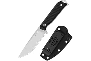 Kizer Begleiter Fix Camping Kniv, 9,6 cm AEB-L Drop-Point-Klappa med G10-Grip, överlevnadskniv med fast klinga för utomhusvan