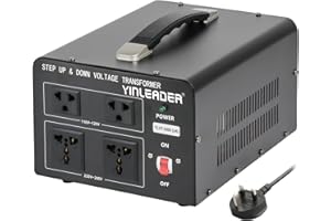 Yinleader 3000W 240V - 120V Step Up & Step Down Voltage Transformer Converter UK to US US to UK Dual 110V-120V & 220V-240V outlets