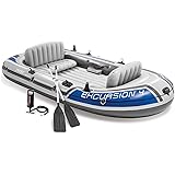 Intex Excursion 4 Set Schlauchboot - 315 x 165 x 43 cm - 3-teilig - Grau / Blau