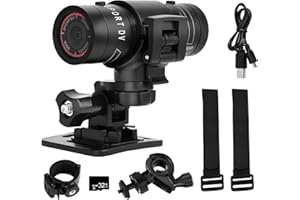 CIMSFCOR Helmkamera 1080P HD, Motorrad Fahrradhelm Kamera F9, 120 ° Weitwinkel Helmkamera Motorrad, mit 32 GB Speicherkarte für den täglichen Gebrauch im Freien