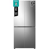 Hisense RQ5P470SEIE &ndash; American Refrigerator 4 Doors, Width 79.5 cm | Free Inst., AlxWxFn 178.5x79.5x70 cm, 483L, Inox, WiFi,