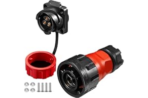 CNLINKO YM-24 Connecteur imperméable IP68 Connecteur circulaire industriel Connecteur de boîtier PBT Connecteur aviation Connecteur de conception militaire M24 Prise filetés (3 Broches)