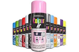 AlezyB - Bubblegum Pink 400ml All Purpose Spray Paint | Use on Metal, Wood, Plastic and Multipurpose Aerosol Professional Quality Perfect Finish, for Interior Exterior and Excellent Coverage