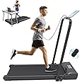 CANMALCHI Home Treadmill Foldable 1-12KM/H Adjustable Speed,Walking Running Machine Pad Portable for Home Cardio Exercise,with Remote Control,Double Control