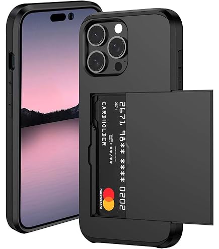 Retro Leder Handyhülle Für IPhone 15 Pro – Mit Magnetkartenhalter, Klappfunktion & Ständer – Marineblau
