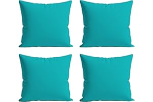 Home Sweet Home UK Outdoor Cushions Waterproof Filled 4 Pack 45x45cm With Invisible Zippered Outdoor Garden Cushions Waterproof 18"x18" With Cushion Covers For Living Room Garden Sofa Bedroom