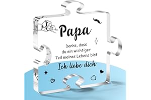 Weihnachtsgeschenke für Papa Opa, Linkax Bester Papa Geschenk, Acryl Home Dekoration mit Spruch, Vatertagsgeschenk Dankeschön Nikolaus Geschenke Adventskalender Füllung Geburtstagsgeschenk