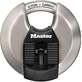 Master Lock M50XD Magnum Ağır Hizmet Paslanmaz &Ccedil;elik Discus Asma Kilit, Anahtarlı, G&uuml;m&uuml;ş