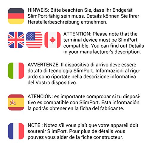 kwmobile SlimPort zu HDMI Kabel für slimport-fähige Smartphones und Tablets – mydp Micro USB zu HDMI von Handy/Tablet auf TV - 3