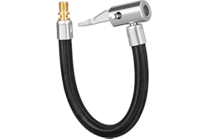 Fanshiontide 20cm Reifenfüllschlauch Auto Reifenfüller Ventilverlängerung Schlauch Inflator Schlauch Universal Reifenfüller schlauchadapter Air Ventil Anschluss Schläuche für Auto Motorrad Fahrrad