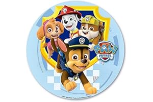 Dekora - Disque en Sucre Comestible pour la Décoration de Gâteau Paw Patrol, (Pat' Patrouille) 20 Centimètres