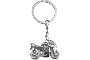 AUTOZOCO Llavero Metálico en forma de Moto, Diseño de Motocicleta 3D, Motero, Colgante, Regalo, Souvenir, Metálico