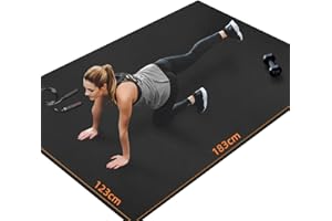 innhom Bodenschutzmatte Fitnessgeräte Fitness Sportmatte Fitnessmatte rutschfest, Hochstrapazierfähige Unterlegmatte Schutzmatte für Laufbänder