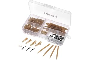 Lixada Terminal Carp Fishing Accesorio de Carpa Pesca Set Trastos de Pesca Juego de Accesorios de Pesca Kit de Accesorios de Pesca Mangas Antienredos para Pesca de Carpa