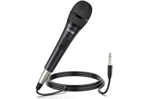 FIFINE TECHNOLOGY Karaoke Microphone,Fifine Dynamic Vocal Microphone for Speaker,Wired Handheld Mic with On and Off Switch and14.8ft Detachable Cable-K6