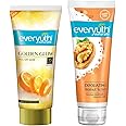 Everyuth Naturals Exfoliating Walnut Scrub, 100gm, Tube & Everyuth Naturals Advanced Golden Glow Peel-off Mask, 90gm, Tube