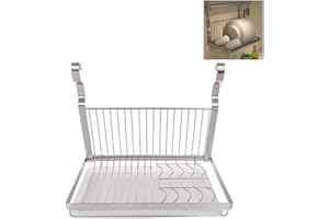 Dittzz Scolapiatti a Parete, Pieghevole Scolapiatti in Acciaio Inox per Cucina,39.5x26.2x33cm