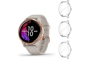 Seltureone 3 sztuki etui ochronne kompatybilne z Garmin Venu, z elastycznym TPU folia ochronna na wyświetlacz o wysokiej przejrzystości [pełna ochrona], odporne na zarysowania, uderzenia etui ochronne
