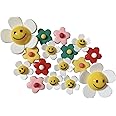 ARAJON Flowers Shoe Decoration Charms for Crocs, 16 Pack Lovely Flower Shoe Charms for Girls Women Compatible with Crocs Clog