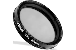 LUMOS zirkular Polfilter 37mm - lichtdurchlässiges Glas - Metallfassung im schlanken Slim Design - Premium CPL Filter Polarisationsfilter 37 mm