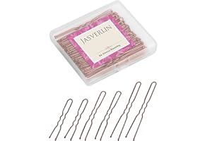 JASVERLIN Alfileres de pelo en forma de U Marrón, Horquillas para Mujeres Niñas Peinados Accesorios 3 Grandes Largo Mini Tamaño Surtido 150 piezas